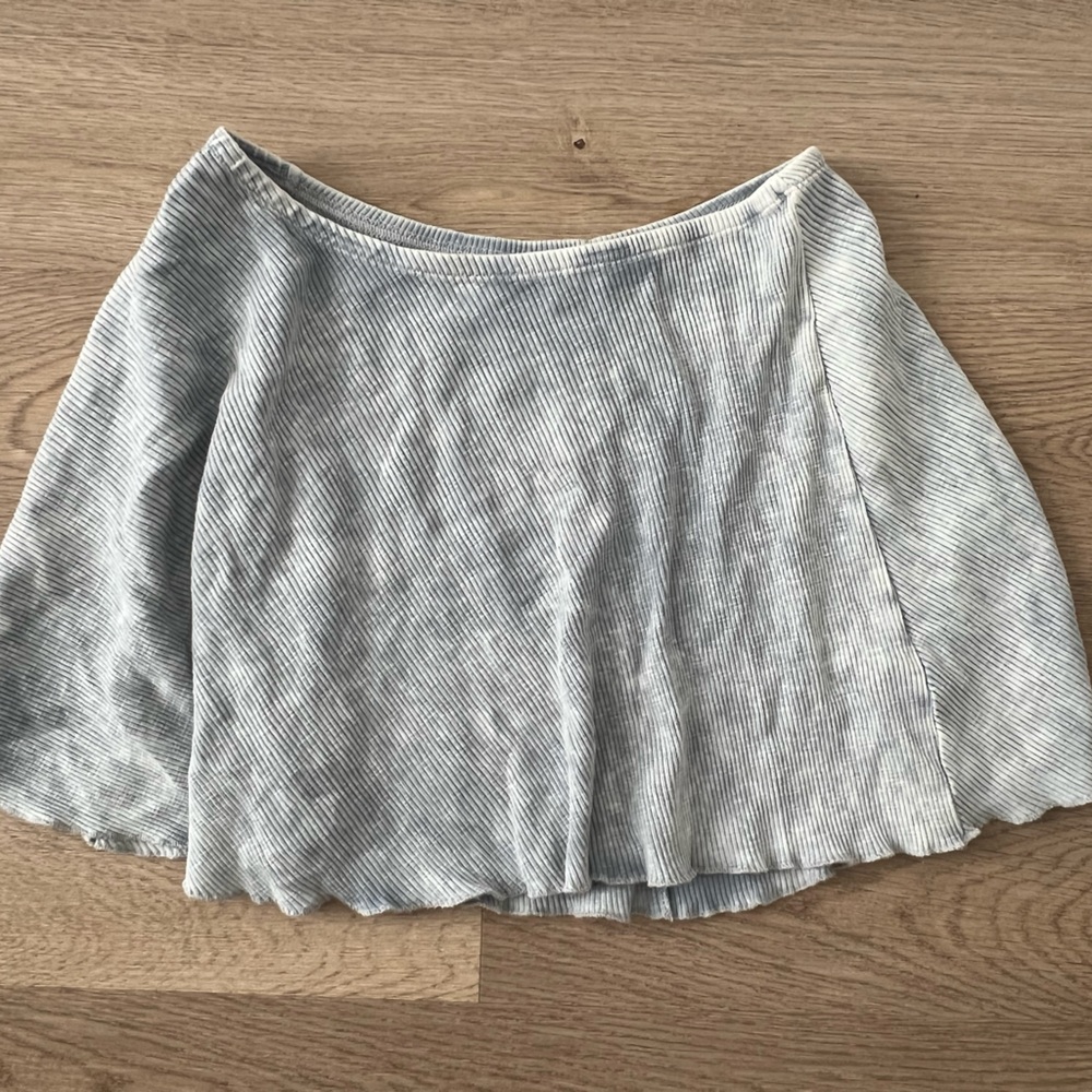 Zara Light Gray A-Line Skirt
